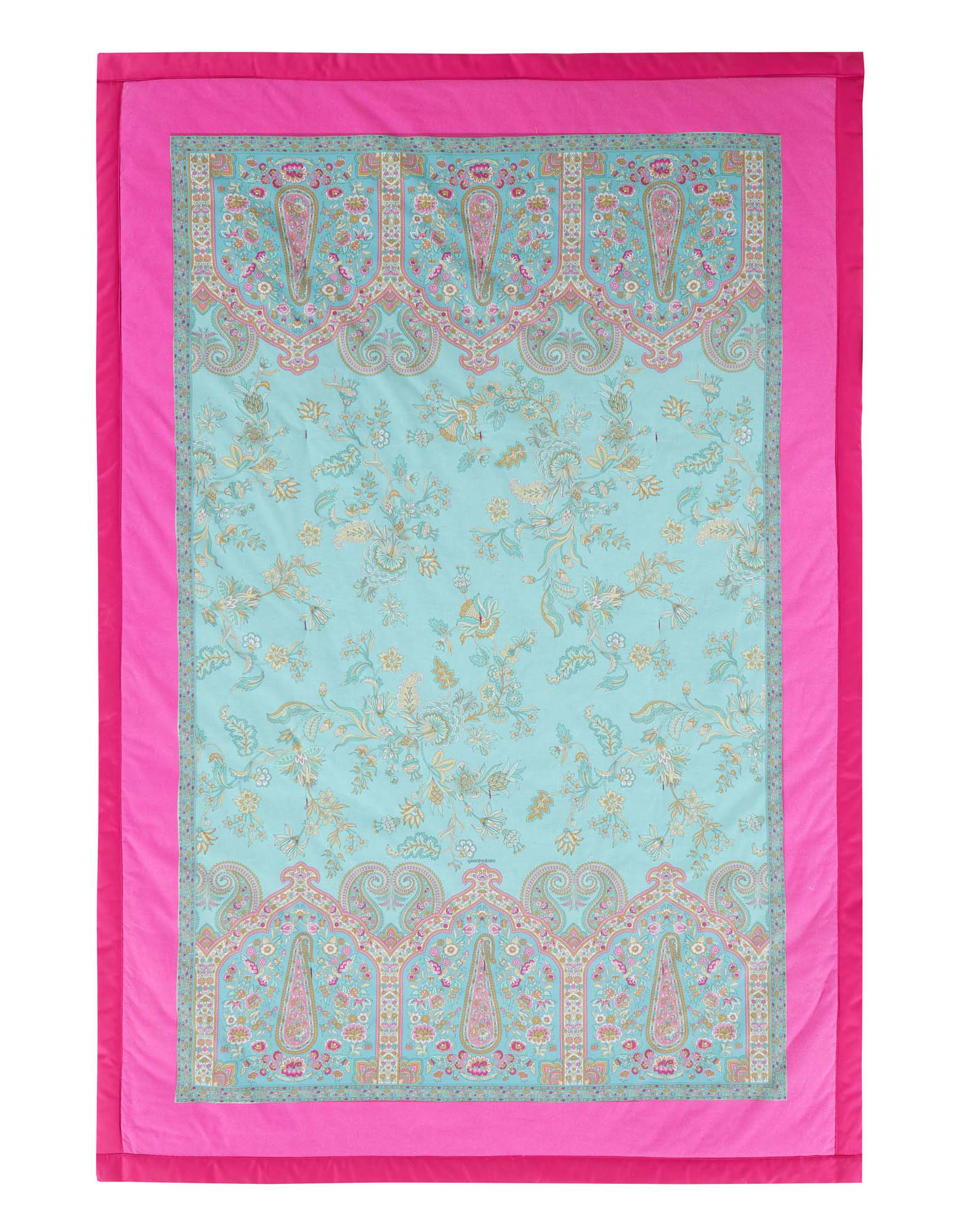 Bassetti Plaid INDIAN ROSES | T1 Turchese 135 x 190
