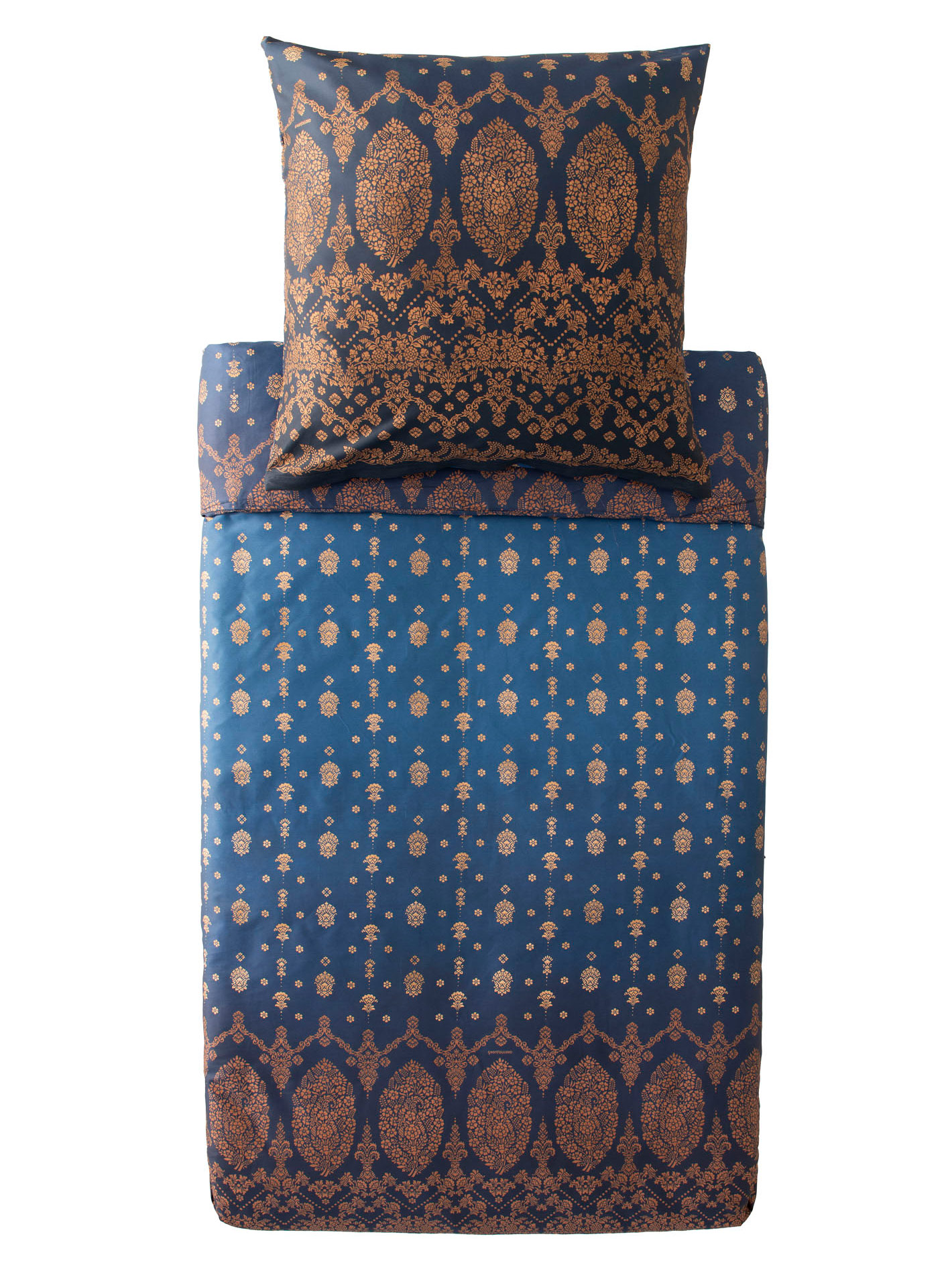 Bassetti Satin Bettwäsche GOLD DECOR | B1 Blau AT Bassetti Satin Bettwäsche GOLD DECOR | B1 Blau AT
