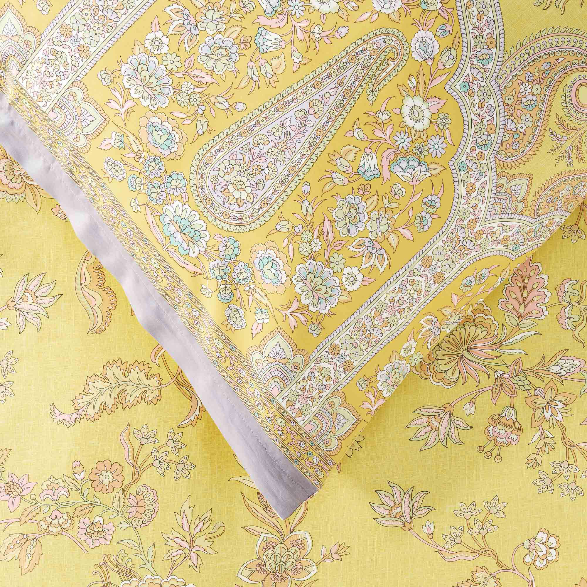 Bassetti Satin Bettwäsche INDIAN ROSES | Y1 Limone