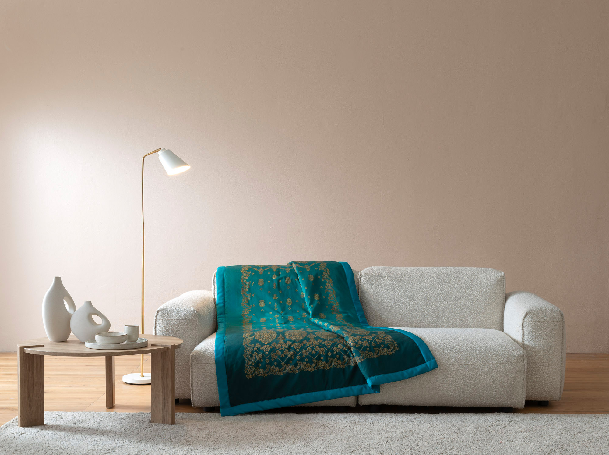 Bassetti Plaid GOLD DECOR | V1 Smaragdgrün 135 x 190