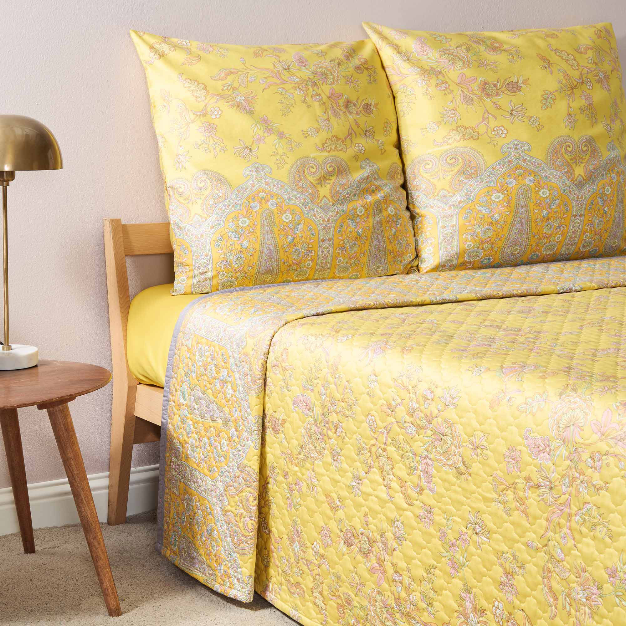 Bassetti Tagesdecke INDIAN ROSES | Y1 Limone