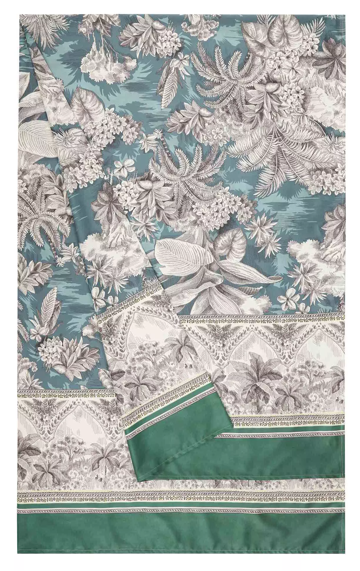 Plaid Luxueux Bassetti 100% Coton Mercerisé - 135 X 190 Cm, Vert - Doux, Léger Et Décoratif