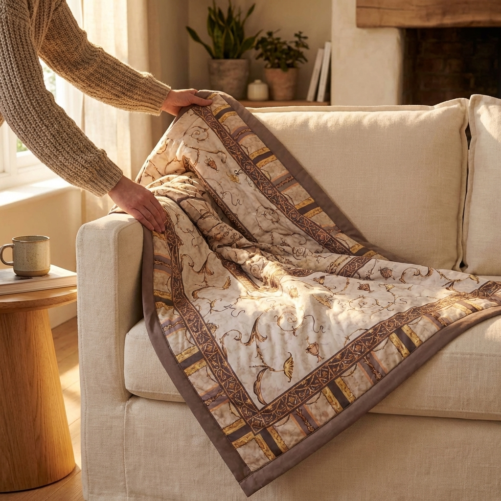 Bassetti Plaid OPLONTIS | 4M Beige 135 x 190