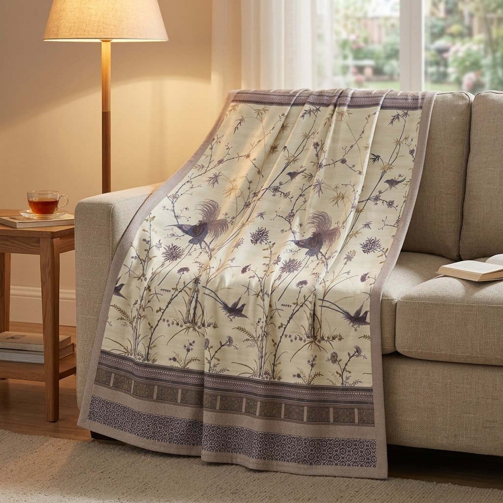 Bassetti Plaid FONG | V8 Creme