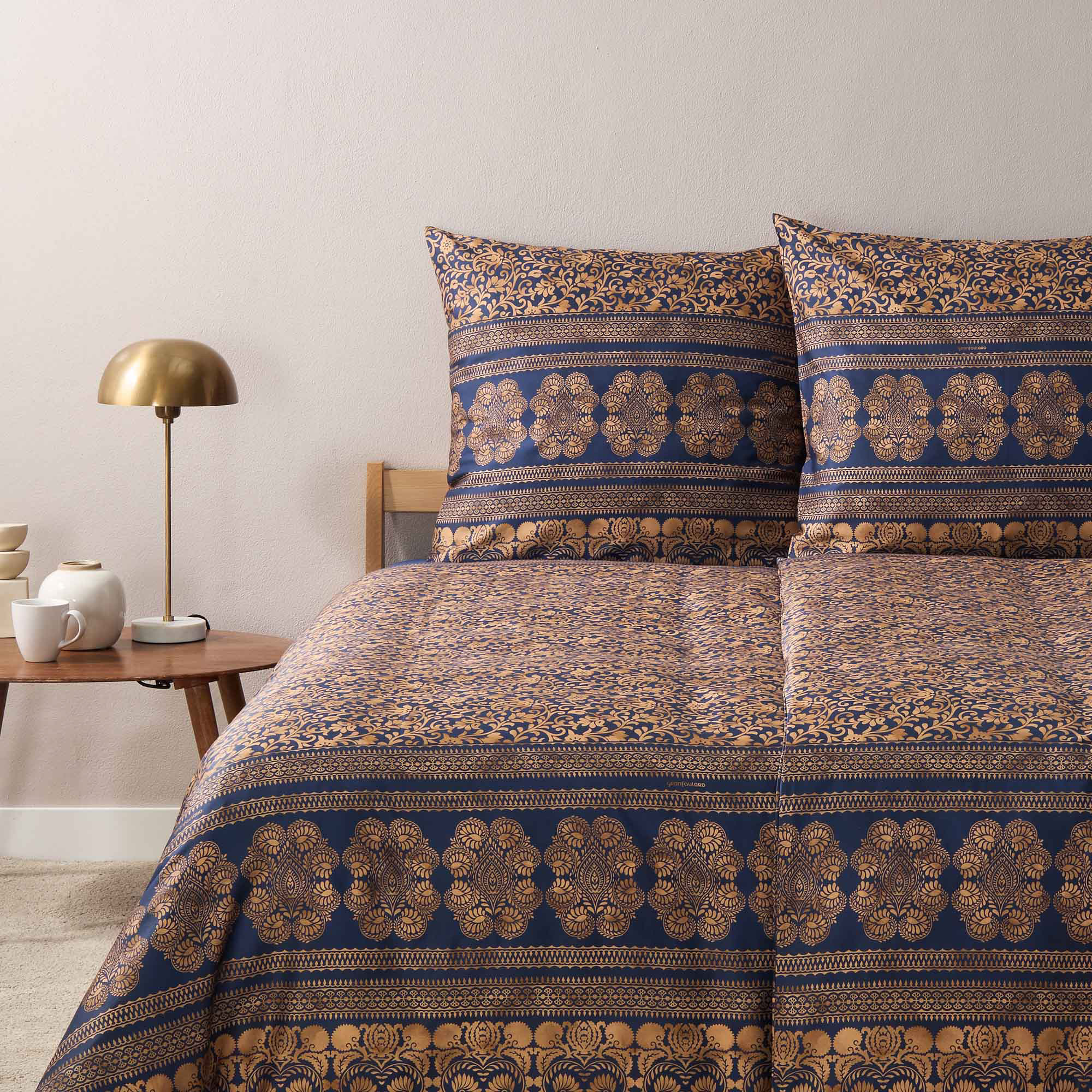 Bassetti Satin Bettwäsche TORCELLO | B1 Dunkelblau - 1
