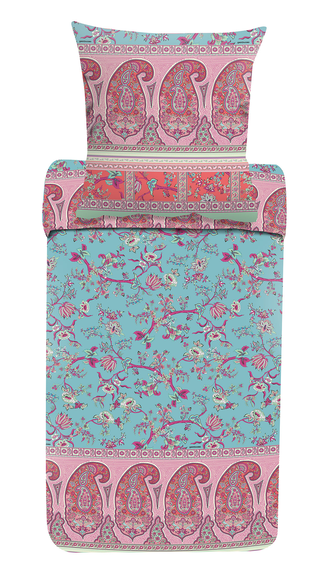 Bassetti Satin Bettwäsche GENOVA | T1 Türkis