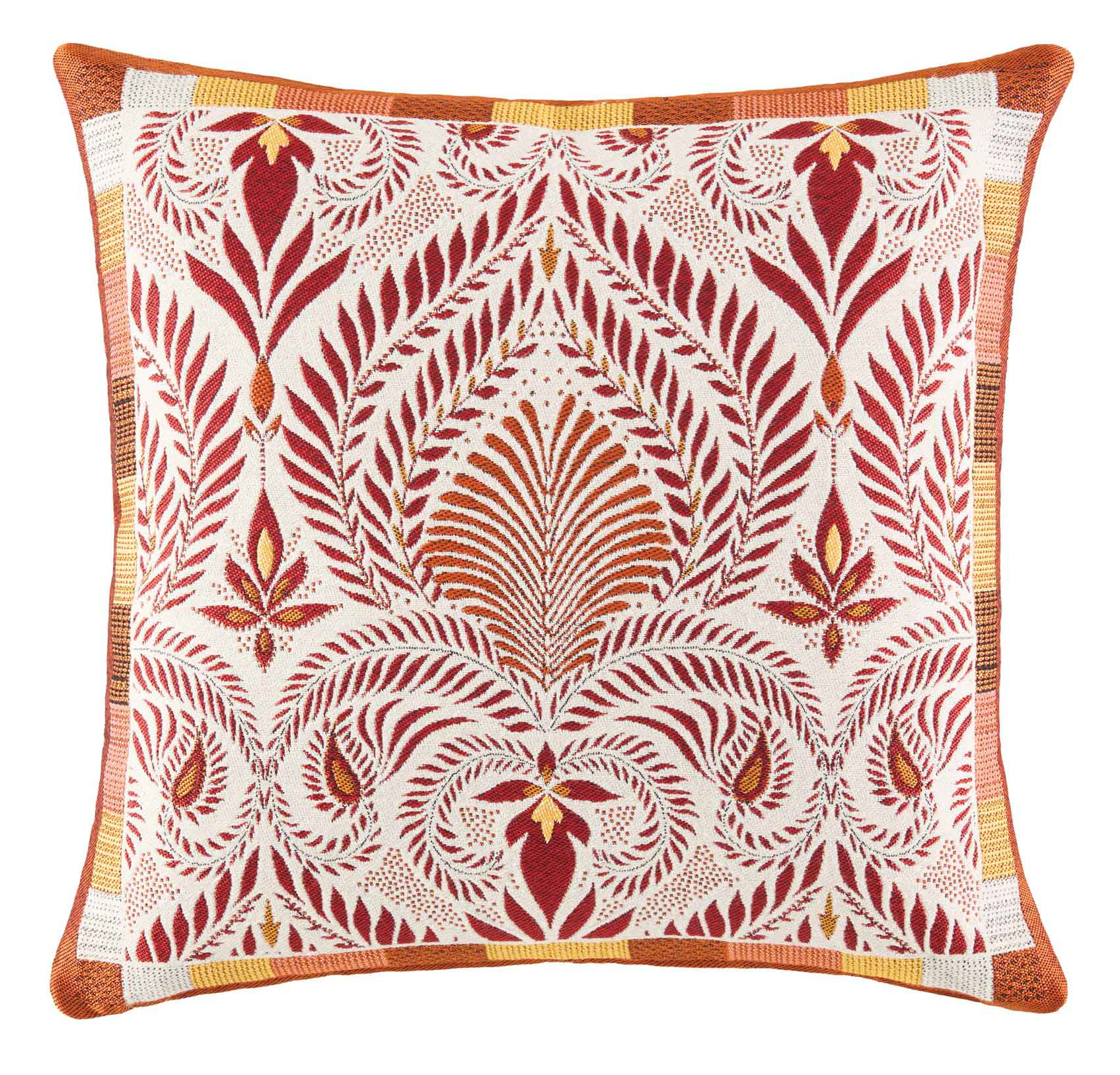 Bassetti Kissenhülle Jacquard NAIROBI | R1 Rot 45 x 45