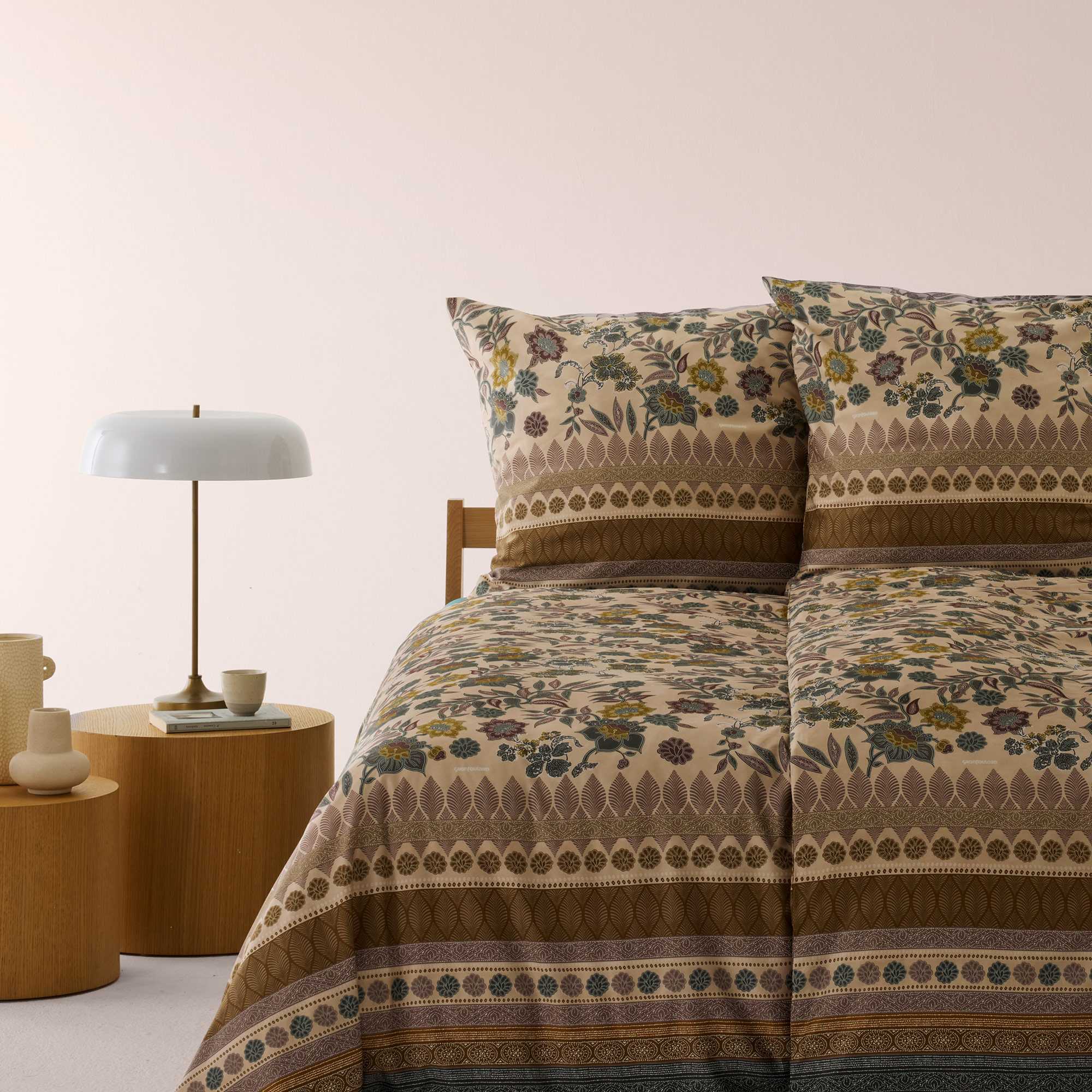 Bassetti Satin Bettwäsche Varigotti | V1 Salbeigrün