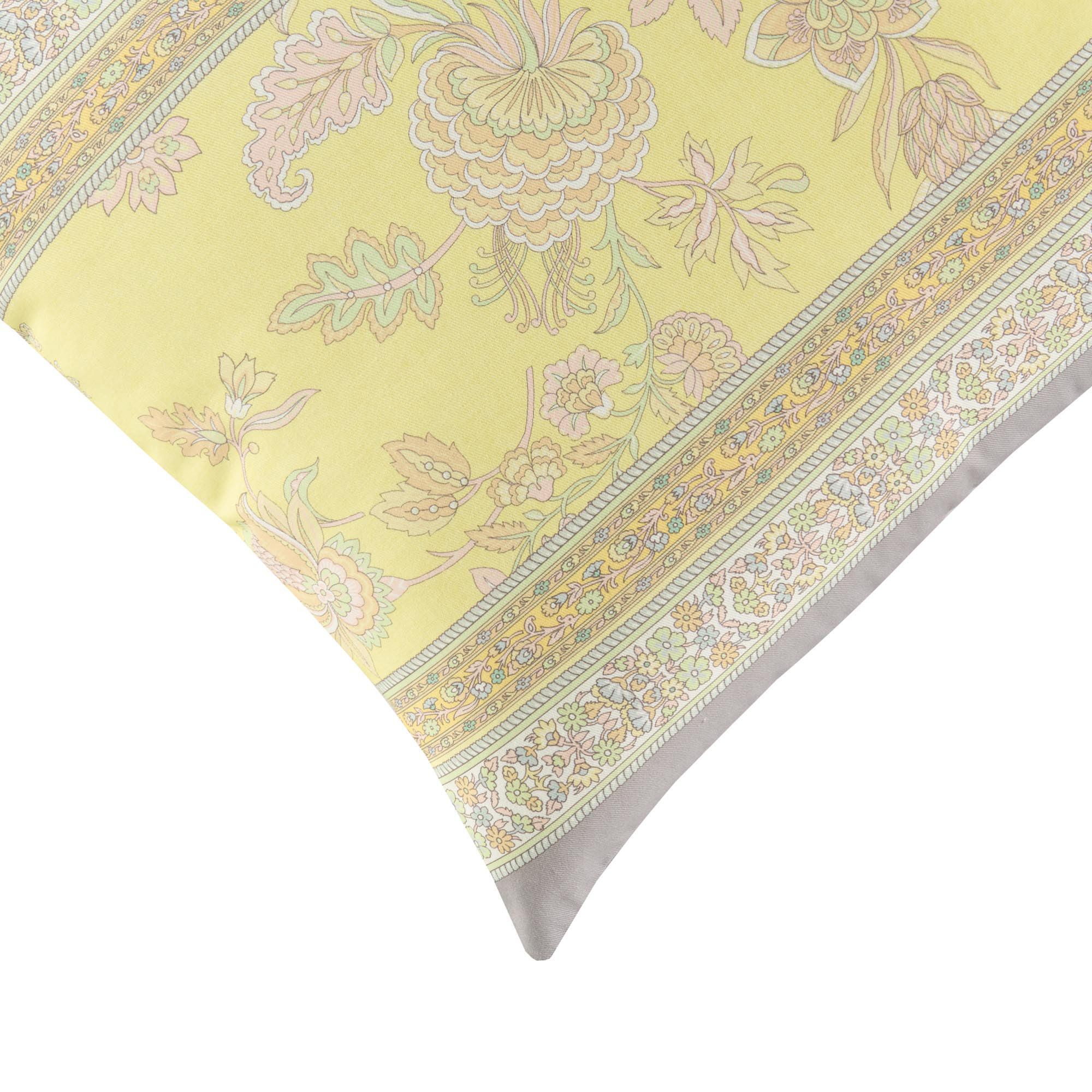Bassetti Kissenhülle Twill INDIAN ROSES | Y1 Limone 40 x 40