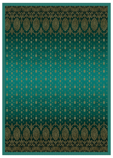 Bassetti Plaid GOLD DECOR | V1 Smaragdgrün