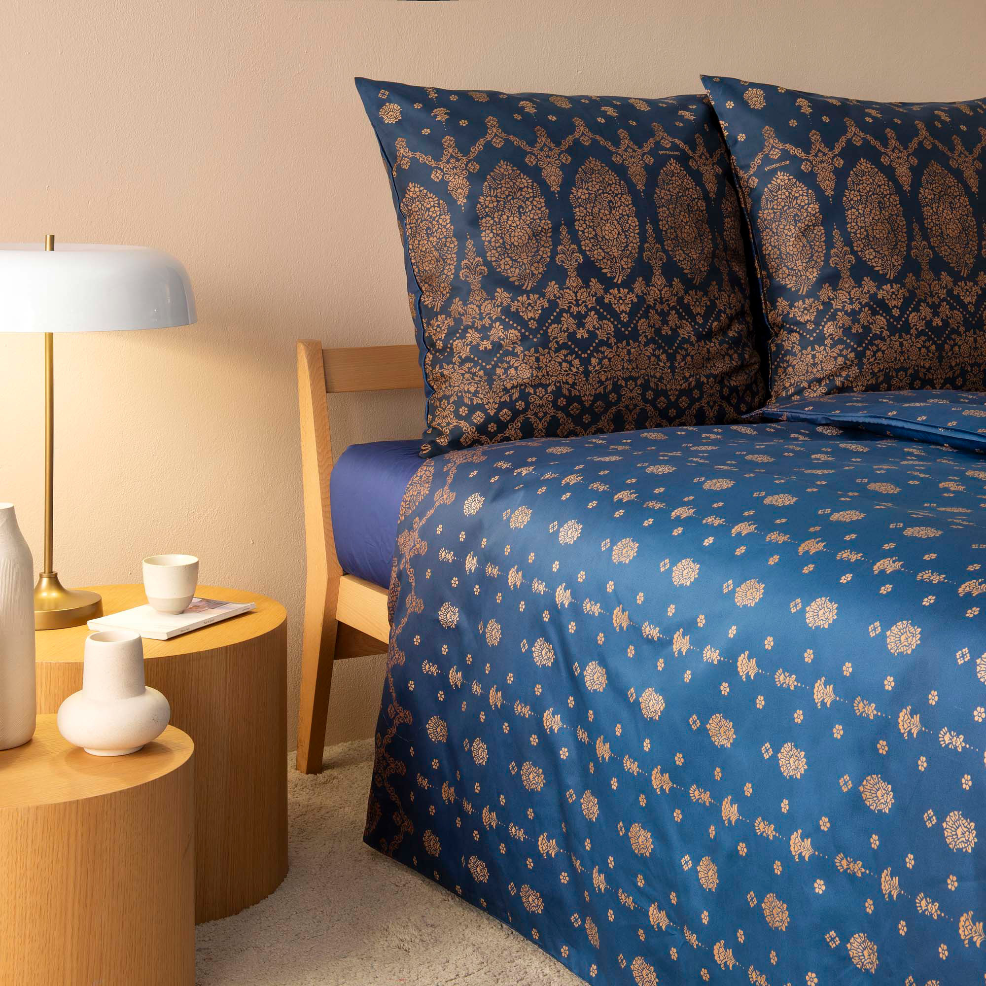 Bassetti Satin Bettwäsche GOLD DECOR | B1 Blau AT