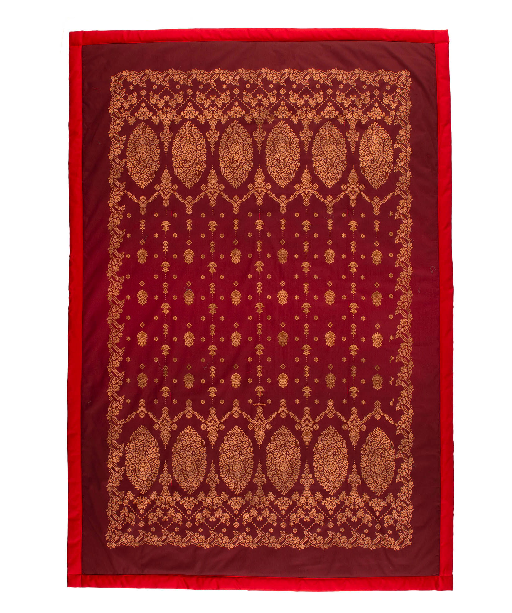 Bassetti Plaid GOLD DECOR | R1 Bordeaux 135 x 190