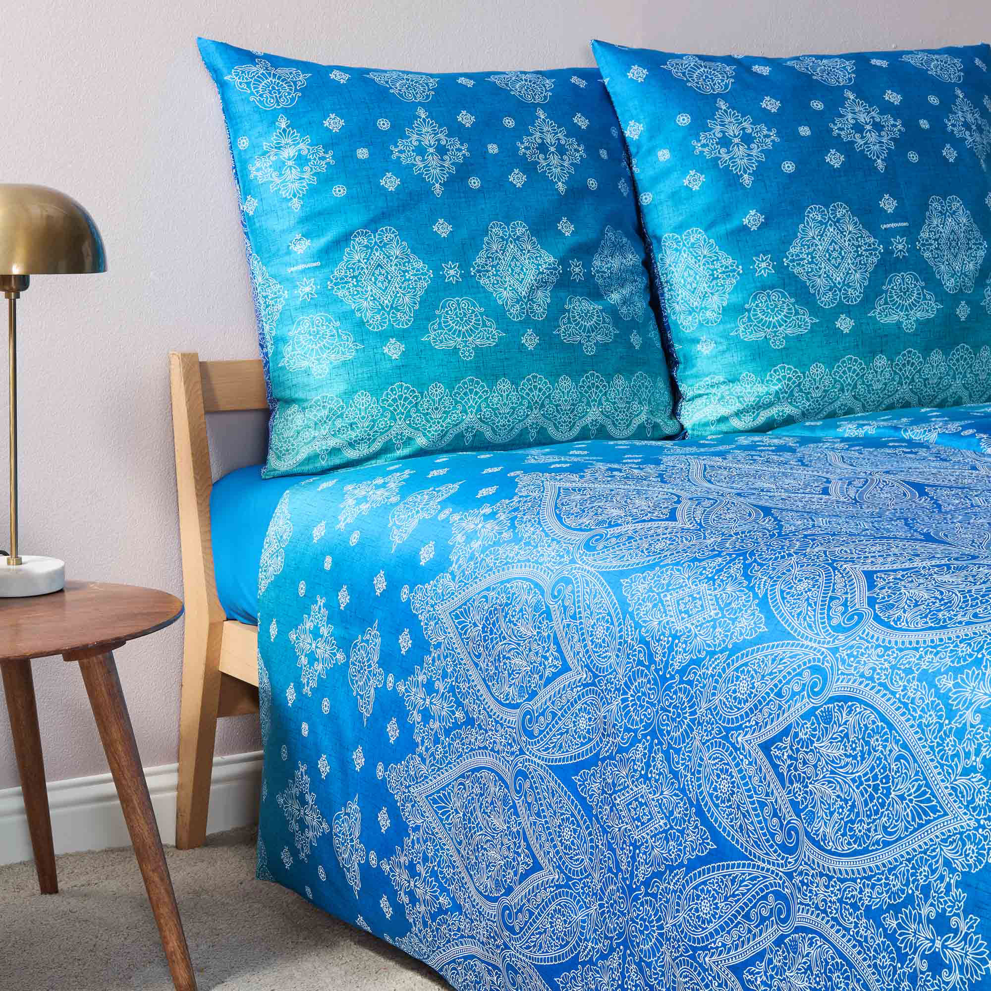 Bassetti Satin Bettwäsche KERALA | B1 Blau