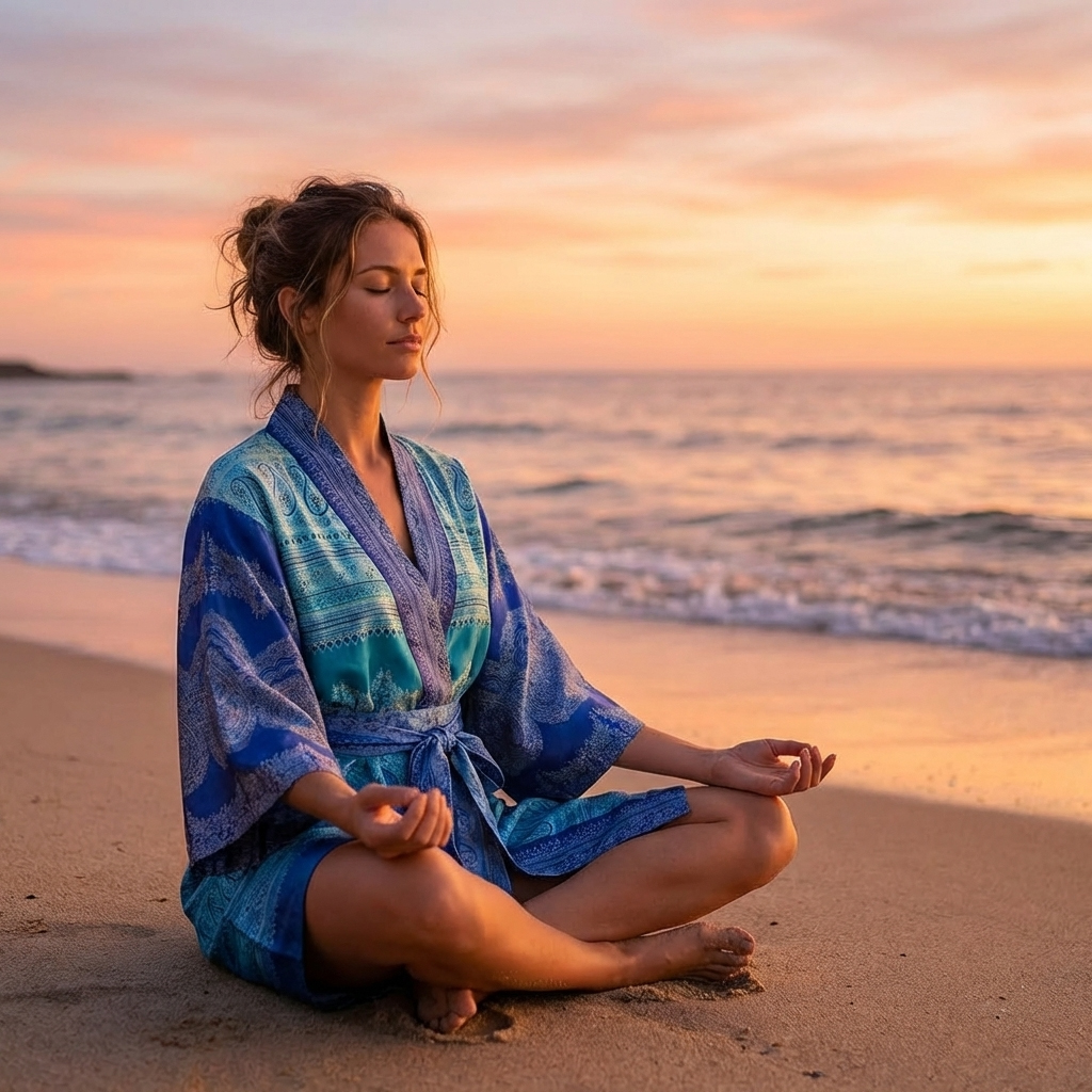 Bassetti Kimono BRUNELLESCHI | V2 Türkis