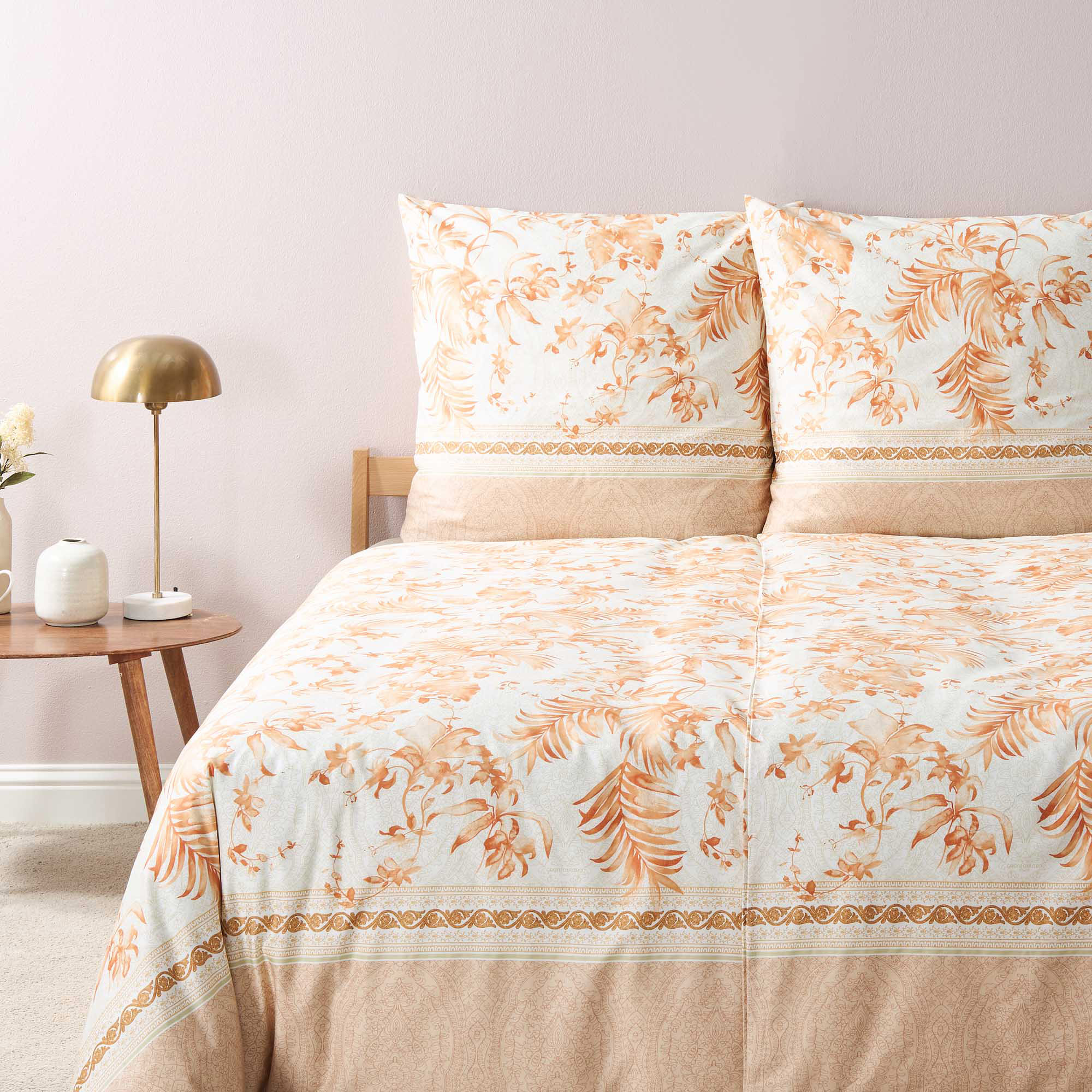 Bassetti Satin Bettwäsche IBISCUS TATTOO | 41 Karamell