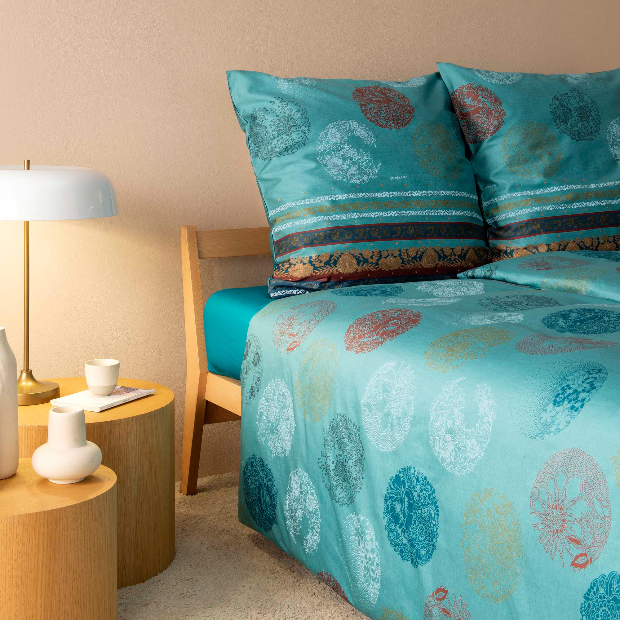 Bassetti Satin Bettwäsche FLORENCE | T1 Türkis