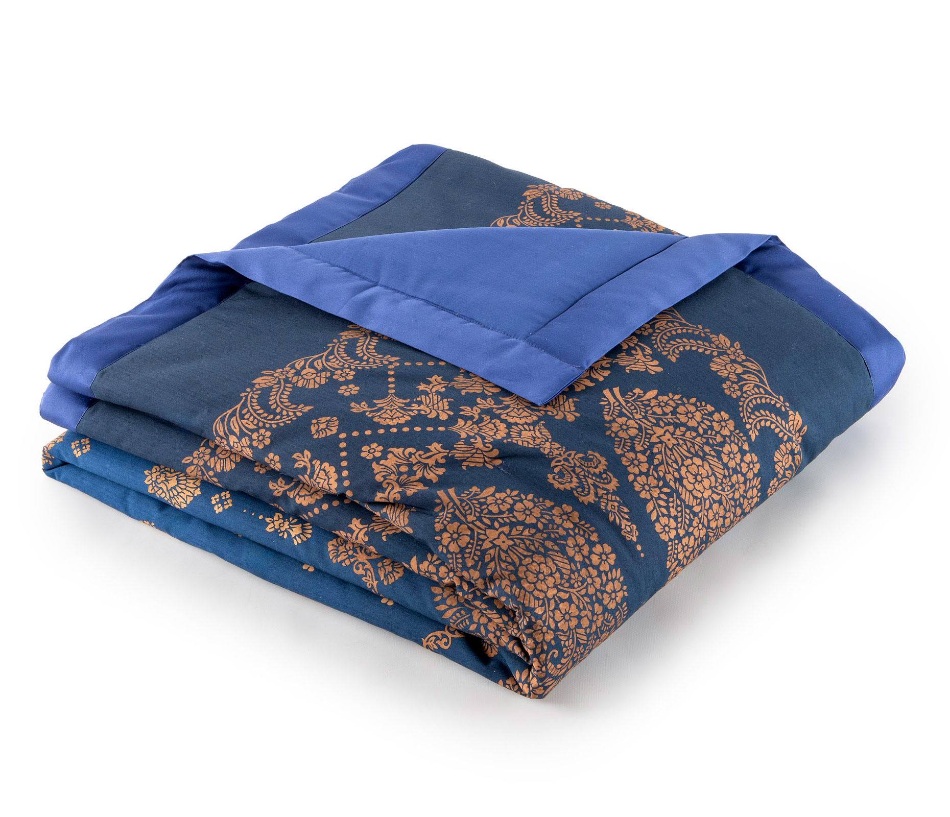 Bassetti Plaid GOLD DECOR | B1 Blau 135 x 190