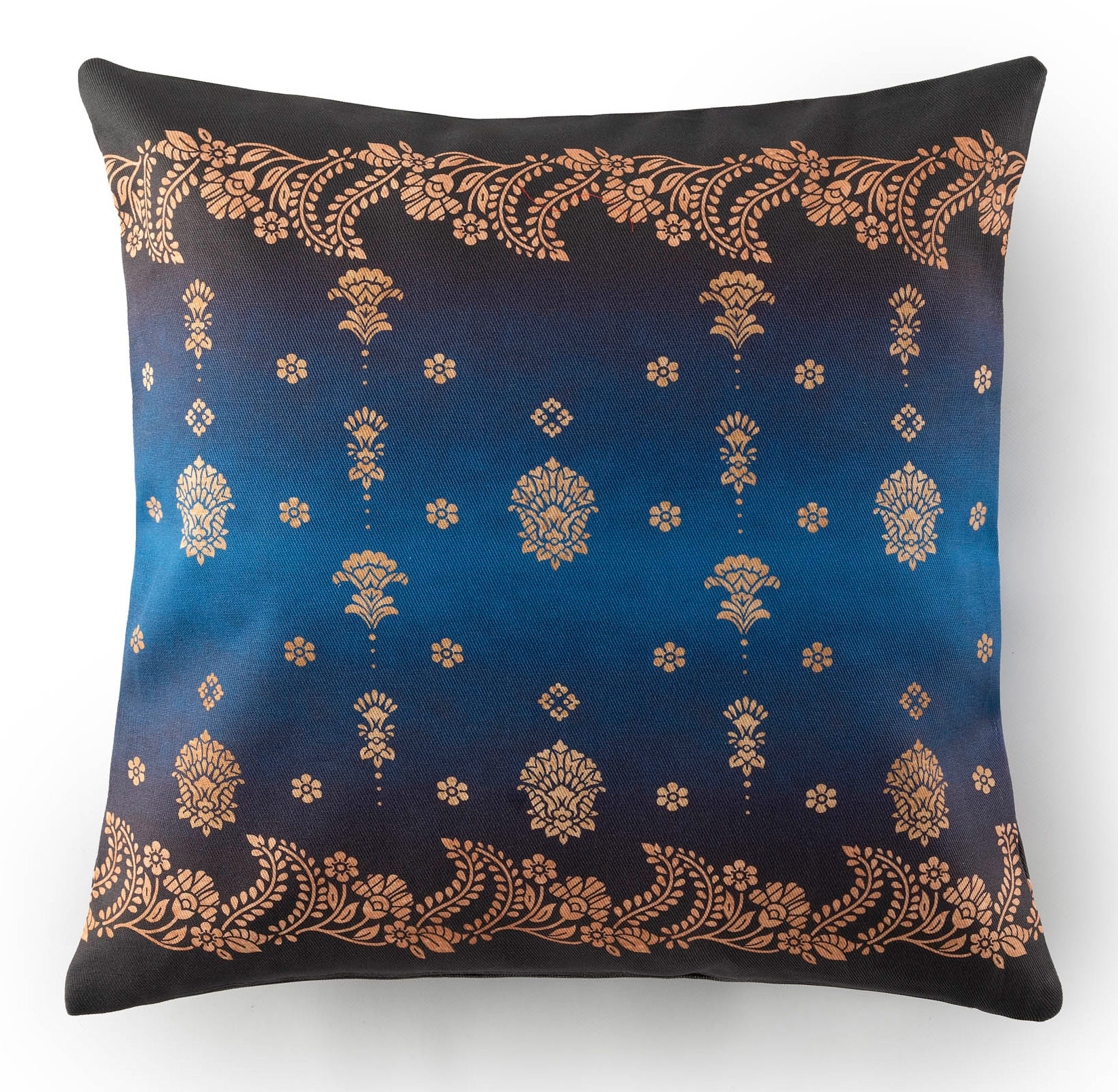 Bassetti Kissenhülle Twill GOLD DECOR | B1 Blau 40 x 40